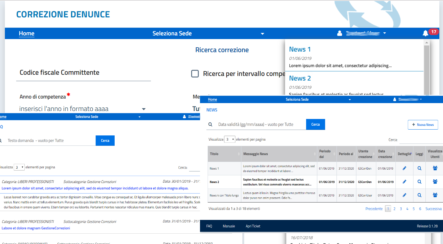 News e FAQ