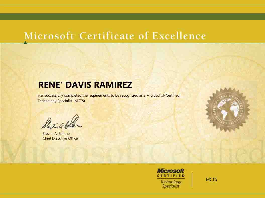 Microsoft Certified Technology Specialist
